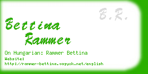 bettina rammer business card